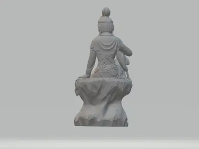 Guanyin Bodhisattva Sitting Statue  3D print model purchase