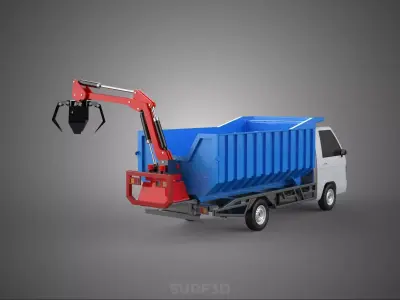 FRESH FRUIT BUNCH PALM OIL GRABBER CRANE GRAPPLE CLAW CAR TRUCK 3D model