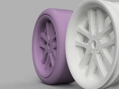 D52mm 12MM HEX RC Wheels Weds Kranze LXZ 3D print model