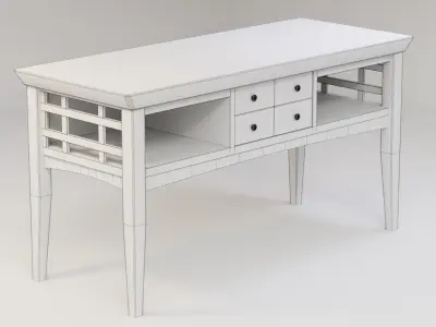 Wooden Entryway Table 3D model