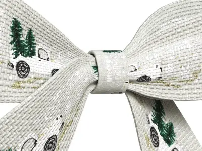 Christmas Bow Ribbon 75 Low-poly 3D model