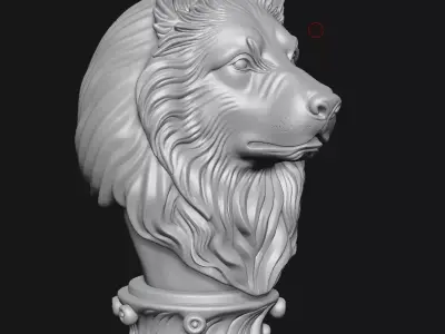 Dog sculpture 3D print model buy