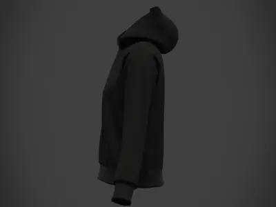 Female hoodie 3D model