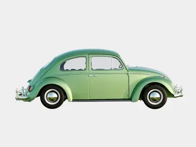 Volkswagen Beetle 1966 Euro Spec Low-poly 3D model