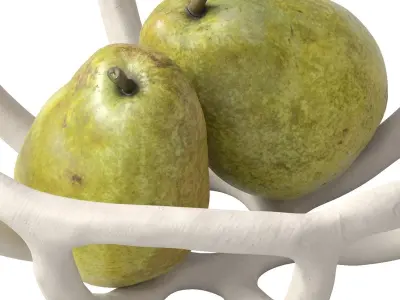 Nested bowl with pears 3D model