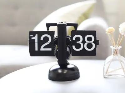 design retro flip table clock 3D model