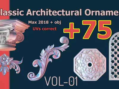 75 Classic Architectural Ornaments 3d model object kitbash 3D model