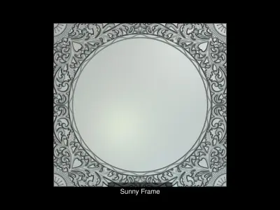 FRAMES mirror with ornate design 3D Model Collection