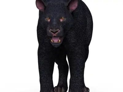 Black Panther Low-poly 3D model