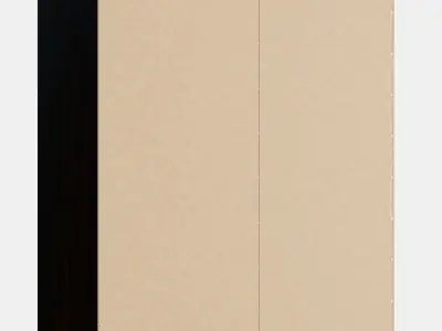 RAKKESTAD Wardrobe with sliding doors Low-poly 3D model