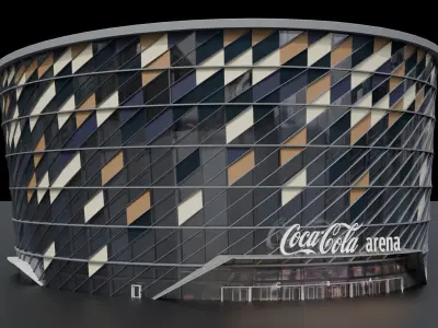 COCA COLA Arena Building 3D Model 3D model