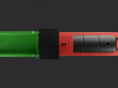 Train with engine 3D print model