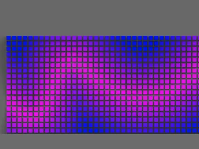 Parametric Magenta and Navy Blue Colored Wall Decoration 3D model