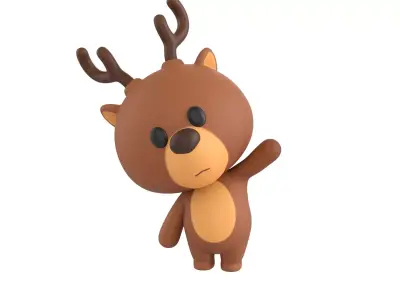 Character146 Rigged Deer 3D model
