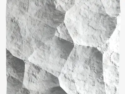 282-RockPanel piece of rock on wall 3D model