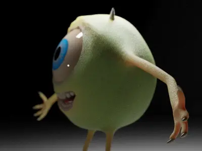 Mike Vazovski Low-poly 3D model