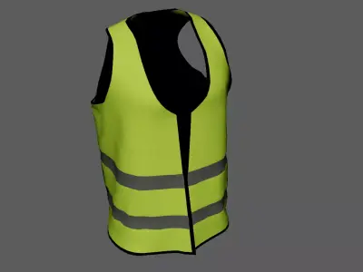 Safety Vest  Optimized for Unreal Engine and Unity Low-poly 3D model