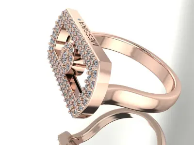 Messika Ring 3D printed model 3D print model