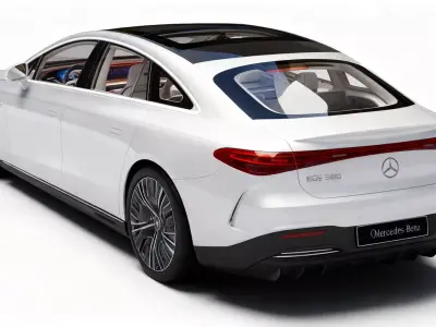 High-Detail Mercedes Benz EQS 3D model