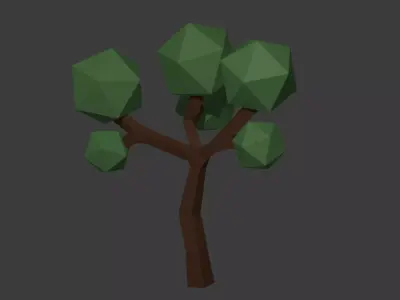 Low-Poly Stylized Tree Free low-poly 3D model