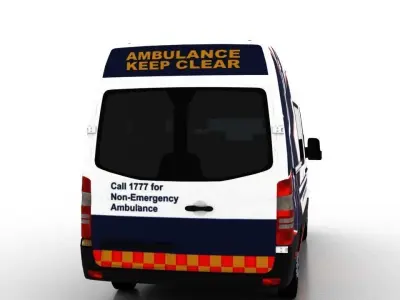 Mercedes Benz Sprinter L2H2 2015 Singapore Ambulance 2 3D model