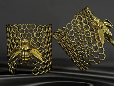 Honeycomb bracelet 3D model