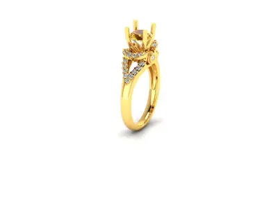 Solitaire Wedding Engagement Ring 3D print model buy