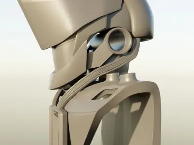 Robot High Poly model helmet Free 3D model