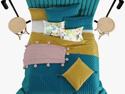 Bed modern 3D model