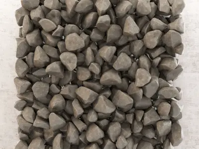 Panel stone rock decoration 3D model