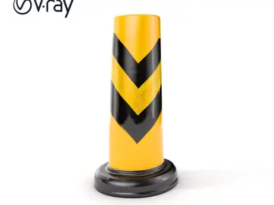 Traffic Cone Model Pack  HighDetail Surface Low-poly 3D model