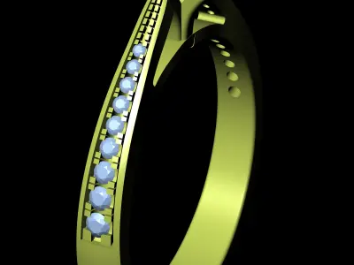 Diamond Solitaire Ring Jewellery for Women 3D print model