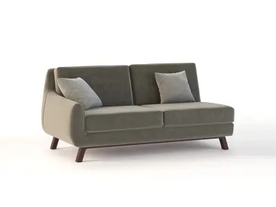 Joybird Calhoun Sectional Two Seater Corner Left Right Module 3D model