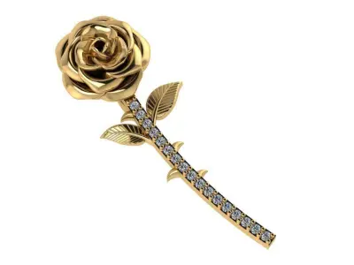Rose Diamond Pendant 1641 3D print model