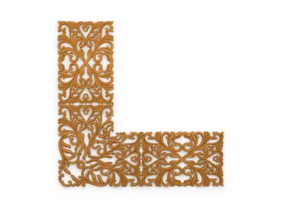 Classic decor ornament v-3D model 02 3D print model