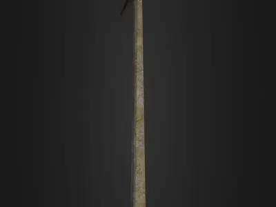 Old worn street light 10 Low-poly 3D model