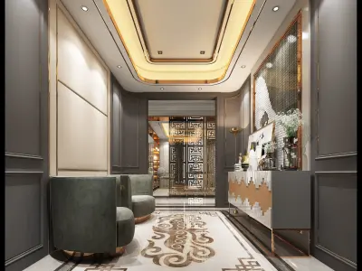 Luxury interior 3D model