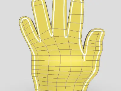 Foam Finger 5 Low-poly 3D model