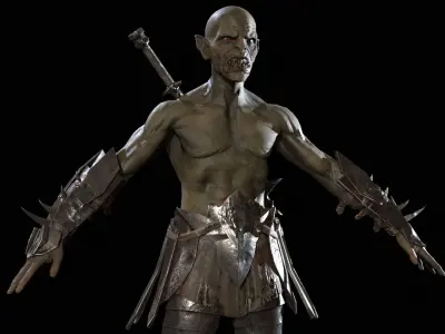 SkinnyOrc 8 Low-poly 3D model
