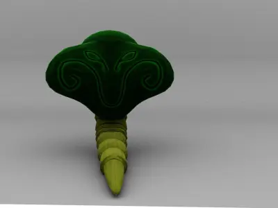 Chibi Cobra Low-poly 3D model