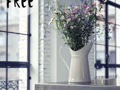 Wild flowers 3D model 3D model