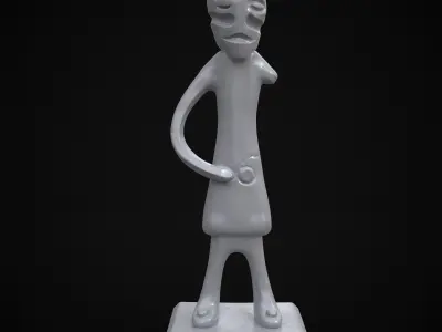 Standing God Statue  3D print model