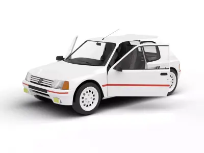 Peugeot 205 Turbo 16 1984 HQ 3d model 3D model