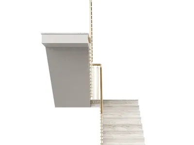 Marble staircase 16 3D model