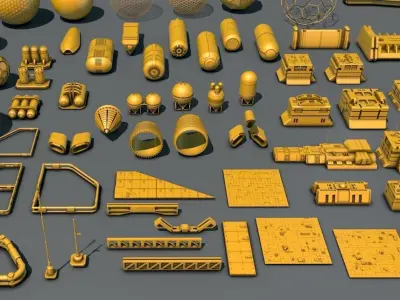 Kitbash Set 01 3D model