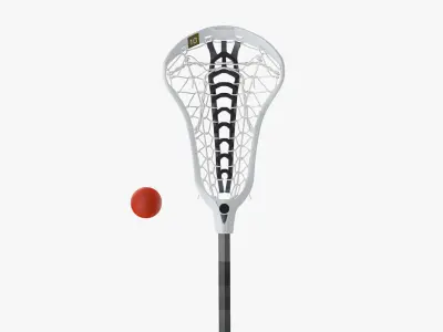 Lacrosse Stick Generic with Ball 3D model