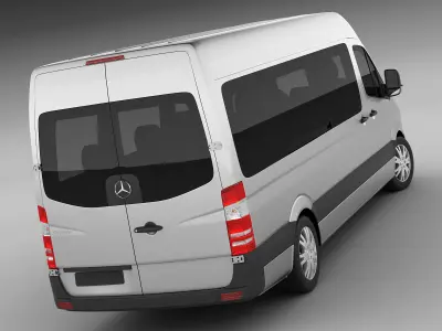  Mercedes Sprinter 2013 minibus 3D model