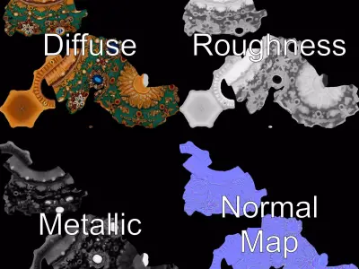 Emerald Jeweled Faberge Egg model pack Low-poly 3D model