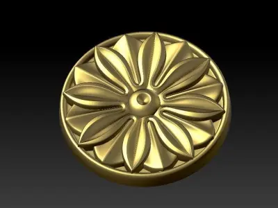 CNC gold-plated sculpted wooden frame pattern 3D model 3D model 3D model