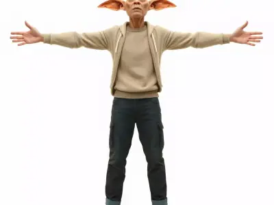 Fantasy Character with Open Arms Model Pack Low-poly 3D model